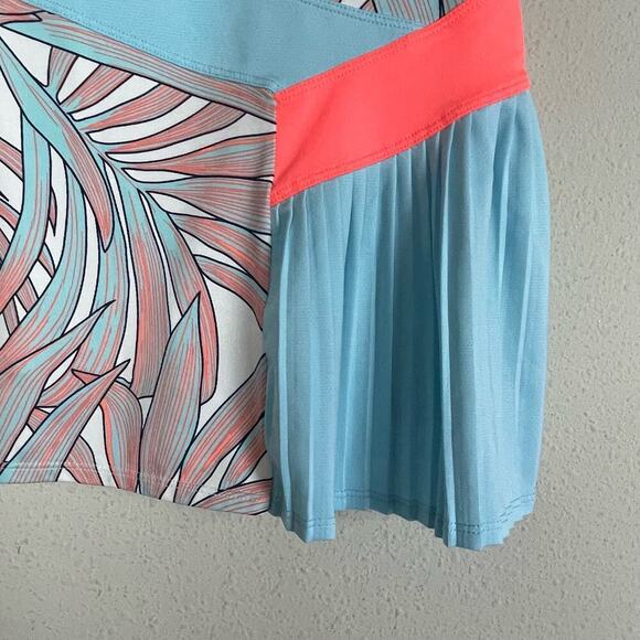 Tail Activewear Golf Skirt Skort Turquoise Flounce Pintuck Pleats Side Hip Sz XS - Picture 6 of 6